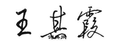 駱恆光王其霞行書個性簽名怎么寫