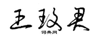 曾慶福王玫君草書個性簽名怎么寫