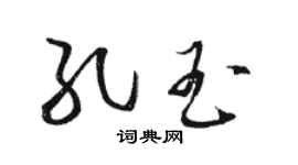 駱恆光孔玉草書個性簽名怎么寫