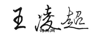 駱恆光王凌超行書個性簽名怎么寫