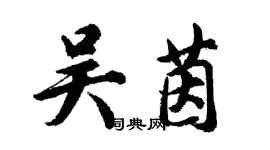 胡問遂吳茵行書個性簽名怎么寫