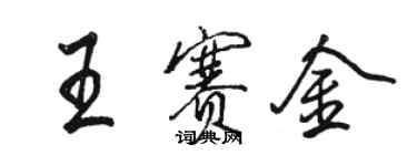 駱恆光王賽金行書個性簽名怎么寫