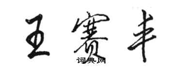 駱恆光王賽豐行書個性簽名怎么寫