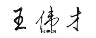 駱恆光王偉才行書個性簽名怎么寫