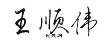 駱恆光王順偉行書個性簽名怎么寫