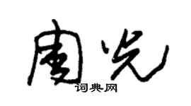 朱錫榮周光草書個性簽名怎么寫