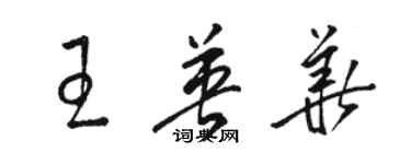 駱恆光王英華草書個性簽名怎么寫