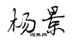 曾慶福楊景行書個性簽名怎么寫
