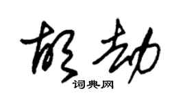 朱錫榮胡劫草書個性簽名怎么寫