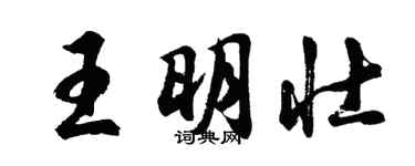 胡問遂王明壯行書個性簽名怎么寫