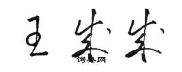 駱恆光王成成草書個性簽名怎么寫