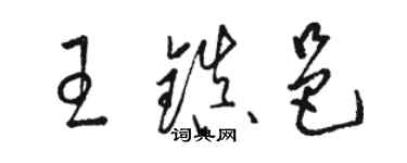 駱恆光王鎮邑草書個性簽名怎么寫