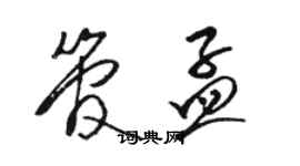 駱恆光管孟草書個性簽名怎么寫