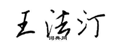 王正良王法汀行書個性簽名怎么寫