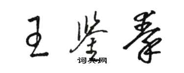 駱恆光王鑑秦草書個性簽名怎么寫