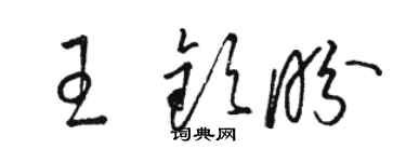 駱恆光王欽盼草書個性簽名怎么寫