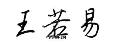 王正良王若易行書個性簽名怎么寫