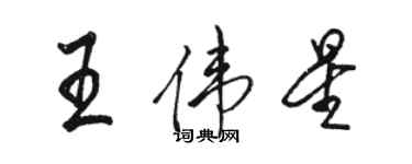 駱恆光王偉星行書個性簽名怎么寫