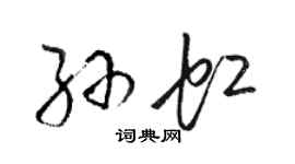 駱恆光孫虹草書個性簽名怎么寫