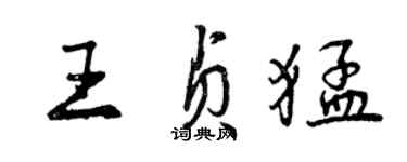 曾慶福王貞猛行書個性簽名怎么寫