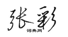 駱恆光張彩行書個性簽名怎么寫