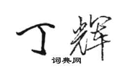 駱恆光丁輝行書個性簽名怎么寫