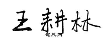 曾慶福王耕林行書個性簽名怎么寫