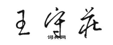 駱恆光王守莊草書個性簽名怎么寫