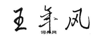 駱恆光王年風行書個性簽名怎么寫