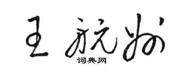 駱恆光王航州草書個性簽名怎么寫
