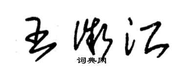 朱錫榮王微江草書個性簽名怎么寫