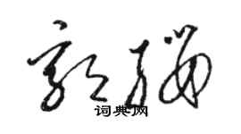 駱恆光郭纓草書個性簽名怎么寫