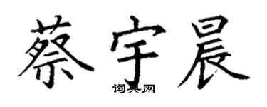 丁謙蔡宇晨楷書個性簽名怎么寫