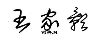 朱錫榮王家影草書個性簽名怎么寫