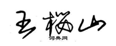 朱錫榮王櫻山草書個性簽名怎么寫