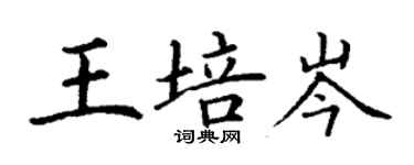 丁謙王培岑楷書個性簽名怎么寫