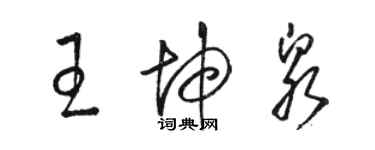 駱恆光王坤泉草書個性簽名怎么寫