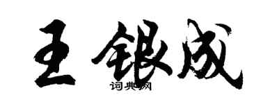 胡問遂王銀成行書個性簽名怎么寫