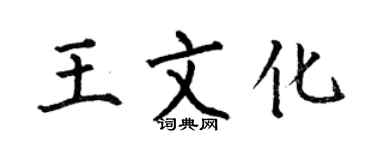 何伯昌王文化楷書個性簽名怎么寫