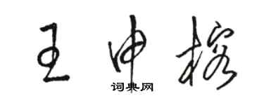 駱恆光王申榕草書個性簽名怎么寫