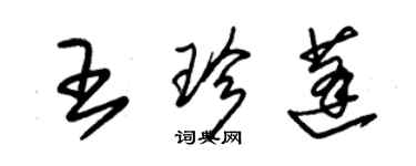 朱錫榮王珍蓬草書個性簽名怎么寫