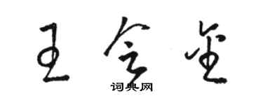 駱恆光王會金草書個性簽名怎么寫