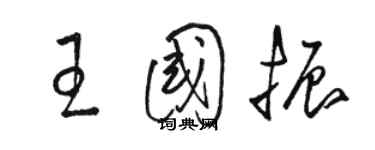 駱恆光王國振草書個性簽名怎么寫