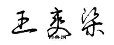 曾慶福王爽梁草書個性簽名怎么寫