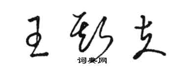 駱恆光王斯夫草書個性簽名怎么寫