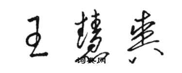 駱恆光王慧爽草書個性簽名怎么寫