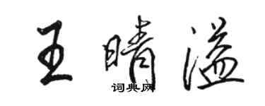 駱恆光王晴溢行書個性簽名怎么寫