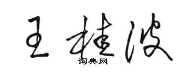駱恆光王桂波草書個性簽名怎么寫