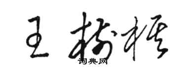 駱恆光王樹棋草書個性簽名怎么寫