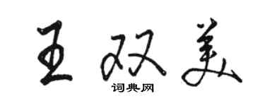 駱恆光王雙美行書個性簽名怎么寫